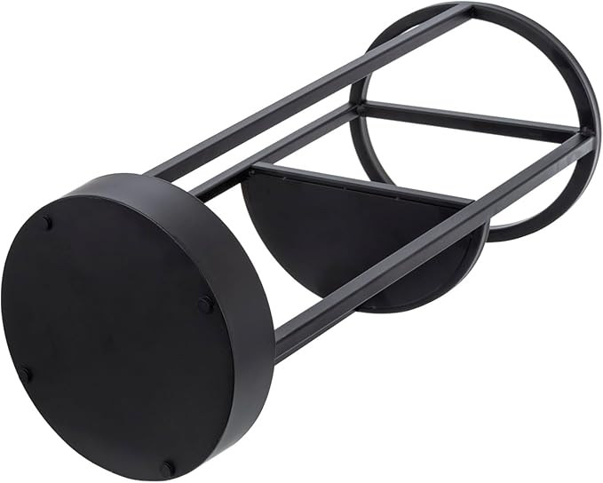 MyGift 20 Inch Tall Modern Round Matte Black Metal Freestanding Entryway Umbrella Rack or Cane Holder with Shelf for Small Umbrellas and Bottom Drip Catch