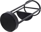 MyGift 20 Inch Tall Modern Round Matte Black Metal Freestanding Entryway Umbrella Rack or Cane Holder with Shelf for Small Umbrellas and Bottom Drip Catch