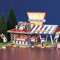 Drive-in Collectible Figure, Retro Diner Theme, Miniature Building with Carhop