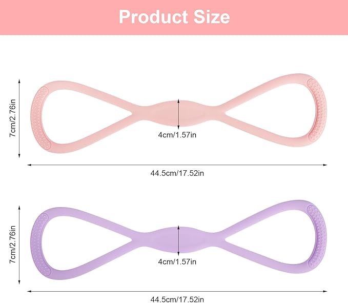 8 Resistance Band for Women, 2 Pcs Exercise Bands Resistance Bands with Handles, Portable 8 Shaped Exercise Band Stretch Bands for Strength Training Yoga Pilates