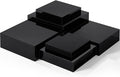 Geelin 6 Pack Acrylic Risers for Display Acrylic Cube Boxes Risers Display Stands with Hollow Bottoms Decorative Stand for Jewelry Candy Table Decor 6 Sizes(Black,10 to 15 Inch,Square)