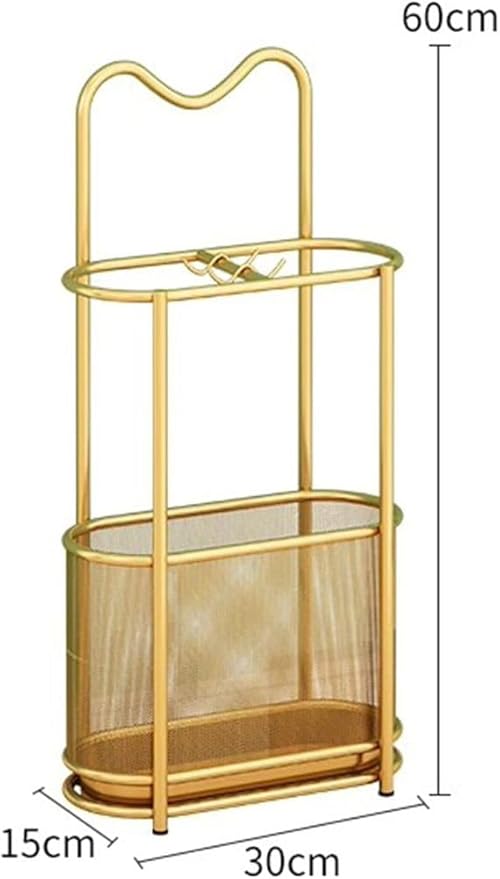 Metal Umbrella Holder Stand,Metal Umbrella Stand for Entryway, Stand Cane Holder with Drip Tray, Umbrella Rack Storage Bin Freestanding,Black
