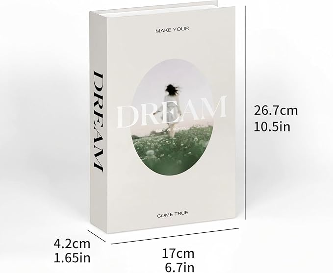 3 PCS Faux Decorative Books for Home Decor-Coffee Table Books Decor-Aesthetic Fake/Faux Books for Decoration,libros Decoration for Coffee Table, Shelf Accessories (Believe Achieve Dream)