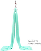 LOYALHEARTDY Aerial Silks Starter Kit, 11 Yards Equipment Set for Aerial Yoga, Durable Aerial Yoga Hammock Aerial Swing for Aerial Acrobatic, Aerial Dance & All Levels (L:10m W:2.6m)