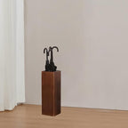 Umbrella Storage Bucket Wooden Umbrella Holder Umbrella Stand Household for Shopping Mall, Dark Wood Color