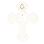 DEMDACO Bless This Child Wall Cross - Blessing Cross for Baby - Faith Nursery Decor - Gift for Newborn - Religious Christian Wall Hanging - Porcelain - Gift Box Packaging - Pink