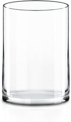 CYS EXCEL Glass Cylinder Vase (H:7" D:5") | Multiple Size Choices Glass Flower Vase Centerpieces | Hurricane Floating Candle Holder Vase