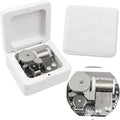 Sinzyo Anastasia-Once Upon a December Music Box Vintage Musical Boxs for Birthday Gift Valentine's Day Christmas Day(White Wooden Box)