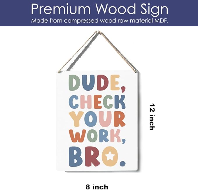 Xiolcxdr Funny Classroom Wall Art Decor Male Teacher Teacher's Day Gifts for Man First Day of College Daycare Gift English Geometry Science Music Math Class Rules Prints Wall Sign