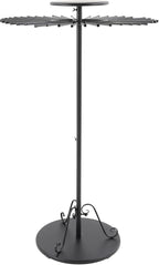 Scarf Display Stand 45-Arm Scarf Holder Organizer Freestanding Scarf Hanger 360° Rotating Rack for Home and Clothing Store (Black, 45 Rods)