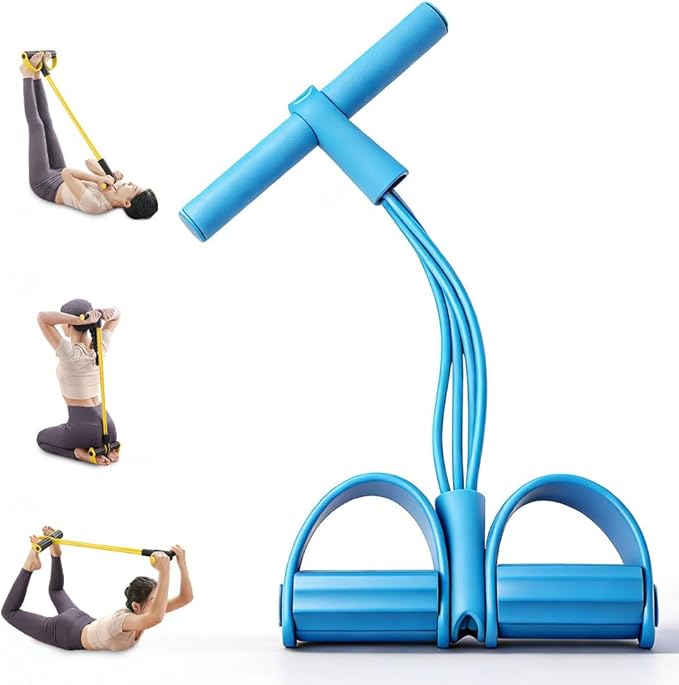 21 Fitness Resistance Bands with 4 Tube Pedal Ankle Puller, 2026 New Multifunction Elastic Yoga Resistance Band, Stretching Bands for Home Gym Use