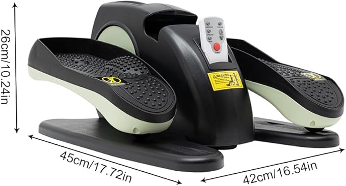 Portable Pedal Exerciser 5 Speed Gears Electric Elliptical Trainer with Remote Control and LCD Screen Under Desk Bike Pedal Exerciser for Home, Training Room, Offices