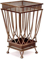 Dualplex Super Quality Umbrella Stand, Umbrella Holder, Antique Look Metal Entry Hallway Décor Square Style w/Removable Drip Tray Home Office Decoration Rack Holds Umbrellas Canes Walking Sticks