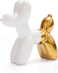 Notakia Cute Ceramics Balloon Dog Statue Crafts Living Room Desktop Decorations,Handmade Modern Small Ceramic Animal Statue Ornament Home Decor Accents