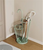 Umbrella Stand, Umbrella Holder, Freestanding Umbrella Basket with Drip Tray, Modern Iron Frame Umbrella Storage, Indoor Umbrella Holder for Entryway(Green)