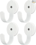 Linwnil Magnetic Wreath Hanger Wreath Holder Wreath Hanger Hook for Metal Front Door for Christmas Decorations (White-4pcs)