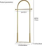 Gold Clothing Rack for small spaces,Modern Clothes Rack with Marble Base,Small Garment Racks for Hanging Clothes, Heavy-duty Coat Rack Freestanding for Bedroom,Entryway,Boutiques (gold)