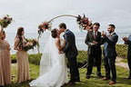 H&S BRIDAL Wedding Arch Flowers, 30 Inch Rustic Artificial Floral Swag for Door Lintel, Green Leaves Rose Peony Sunflowers Table Centerpieces Home Decoration