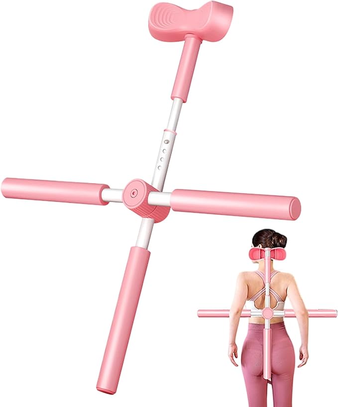 Back Stretcher Yoga Stick - Upper Body Alignment Stretching Bar with Comfortable Grip and Aid, Fitness Tool Category for Home Use for Apartment Bodybuilding Workout After Sports Exercise
