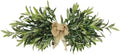 24" Floral Swag,Artificial Olive Flower Swag,Spring Floral Swag with Green Leaves Olive Fruit,Handmade Front Door Twigs Leaves Greenery Decorative Swag,Artificial Swags for Wedding Arch Party Home