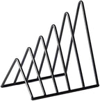 File Folder Rack Magazine Holder - Vinyl Record Storage Display Stand Metal Newspaper Book and LP Album Organizer Display