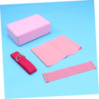 KICHOUSE Yoga Accessories Stretch Band Latex Pull Towel Resistance Ring Kit for Home Workouts Lightweight Pink Yoga Tool Kit for Fitness Enthusiasts
