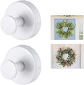 Suction Cup Wreath Hanger，Suction Cup Hooks Hanging 15 Lbs，Waterproof Suction Cup Wreath Holder for Windows, Shower, Wreaths，Smooth Doors (White, 2)