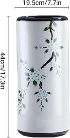 Ceramic Umbrella Stand, Vintage Ceramic Umbrella Stand, Umbrella Holder for Entryway, Multi-Functional Painted Porcelain, for Home Office Entrance Indoor(D)