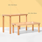 Wood Display Risers, Organizer Stand, Riser Stand for Figures, Cupcake, Perfume and More (Wood S 32*15*12cm/12.60*5.91*4.72inches)