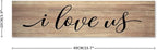 Rustic Wood Sign I Love Us Inspirational Quote Distressed Look Decorative Wooden Sign Vintage Wall Hanging Art Plaque Wall Decoration Home Decor for Farmhouse Room Door Porch Family Sign
