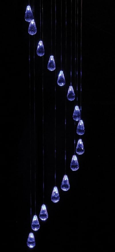 Lighted Hanging Mobile with 15 Diamond LED Pendants – 38 Inch Illuminated Hanging Decor – Color Changing Crystal Style Light Mobile for Bedroom, Living Room, Dorm, Meditation Room & Gift Giving