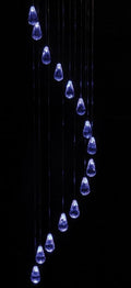 Lighted Hanging Mobile with 15 Diamond LED Pendants – 38 Inch Illuminated Hanging Decor – Color Changing Crystal Style Light Mobile for Bedroom, Living Room, Dorm, Meditation Room & Gift Giving