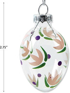Lillian Vernon Hand Painted Blown Glass Easter Ornaments - Handcrafted Hanging Tree Decorations, Easter Egg Holiday & Party Decor, 2 in, Assorted, 12-Piece Set