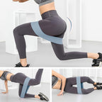 Hatha Yoga Large Resistance Band,14.5" x3.15",Fabric Exercise Loop Bands with Instruction Guide and Carry Bag, Set of 3.
