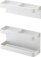 Umbrella Stand Holder Indoor, Magnetic Space Saving Umbrella Stand No Punching, Durable Height Adjusting Wall Mounted Umbrella Holder Rack for Hotel Hallway for Home Office(White)