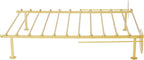 12-Tier Wall Mounted Scarf Rack, Scarf Display Rack, Towels Storage Hanger, Commercial Hijab Scarf Holder Organizer Space Saving for Retail Stores, Boutiques, Home (Gold, 31.5in Width)