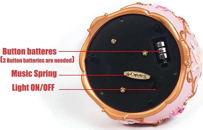 Classical Ballerina Music Box Collectible Mechanical Musical Box with Colorful Lights and Sankyo 18-Note Wind Up Signs of The Girl Heart Gift for Birthday Christmas(Swan Lake)
