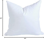 MoonRest® 22x22 Inch Synthetic Down Alternative Square Pillow Insert Form Stuffer for Sofa Shams, Decorative Throw Pillow, Cushion and Bed Pillow Stuffing - Hypoallergenic 22“X 22”