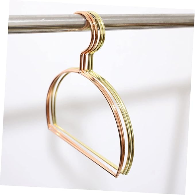 Amosfun 3pcs Metal Scarf Hanger Rack Belt Organizer Closet Hanging Organizer Semicircle Design Space-Saving