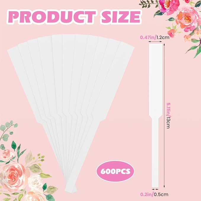 600/1000 Pieces Perfume Test Strips, Disposable Perfume Paper Strips, White and Strong Absorbent, Essential Oils Test Card for Perfume Fragrances Scents Testing