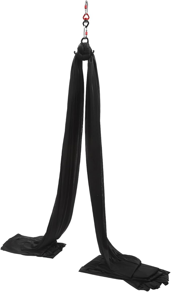 Aerial Silks Starter Kit, 5.4 Yards Durable Aerial Yoga Hammock Kit Anti-Gravity Flying for Fitness, Swing Aerial Yoga Hammock for Acrobatic, Circus Arts, Dance, Gymnastics