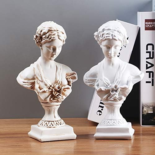 11.8" Classic Greek Venus de Milo Bust Statue, Resin Roman Goddess of Love and Beauty Sculpture Figurine for Home Décor, Large Antique