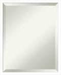 Amanti Art White Wall Mirror 21x17 Svelte White Rectangle Bathroom Mirror for Wall Decor Living Room, Small Modern Wood Frame, Hangs Horizonally and Vertically, Bathroom Decor, Beveled Edge
