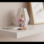 Comfy Hour Flower Fairy Figurine in Pastel Violet Dress, Whimsical Mythical Statue, Fairyland Collection Collectible for Home Office Shelves, Artisan Crafted Polyresin Desktop Accent, 1 Unit