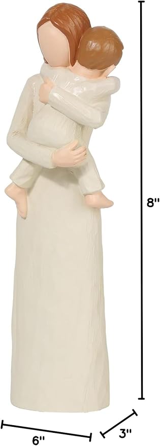 Mother and Son Figurines, Sculpted Hand Painted Figure, Mother Son Statue Gifts, for Mom from Son, Perfect Sculpture Gifts for New Mom, Mother.