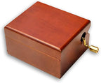 BinkeGG Play (Greensleeves) Brown Wooden Hand Crank Music Box with Sankyo Musical Movement (65 Tunes Option)