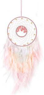 Dream Catchers, Handmade Dreamcatcher Aesthetic Room Decor, Sweet Dream Catcher Wall Decor for Bedroom, Living Room, Office (Pink)