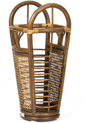 GUOYANHOME Rattan Umbrella Stand, Holding Walking Sticks - Indoor - Handmade Water Hyacinth，Wood Color，28X63CM