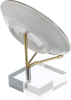 Hipiwe Adjustable Metal Arms Display Stand Easel with Acrylic Base Small Display Easel Holder for Fossil Coral Geodes Rock Mineral Agate Crystals Seashell and Small Collectibles, 2x2x3 inch