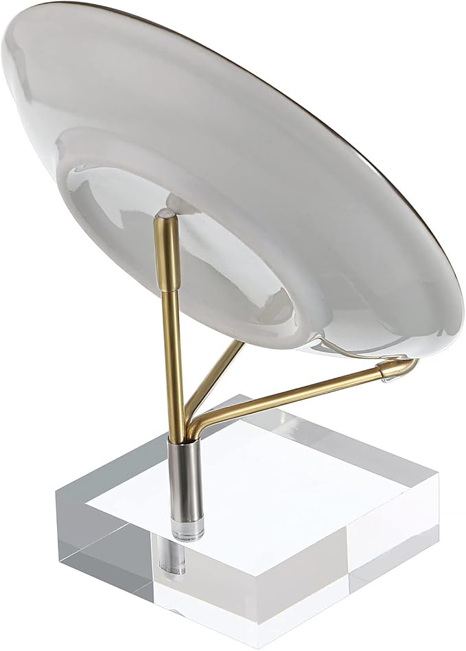 Hipiwe Adjustable Metal Arms Display Stand Easel with Acrylic Base Small Display Easel Holder for Fossil Coral Geodes Rock Mineral Agate Crystals Seashell and Small Collectibles, 2x2x3 inch
